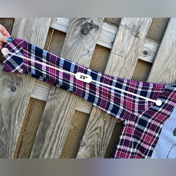 Sold Upcycle - Graphic Flannel - Grateful Dead Graphic - Rainbow - Band Tee - Picture 15 of 17